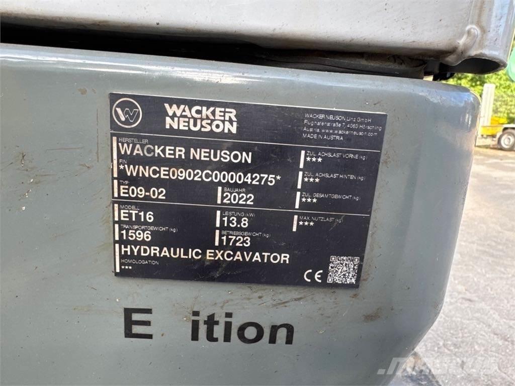 Wacker Neuson ET16 Gravemaskiner på larvebånd