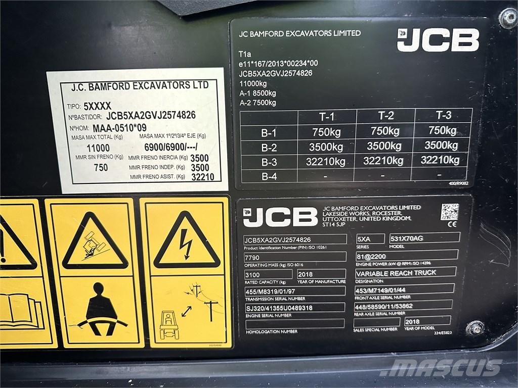 JCB 531-70 Agri Teleskoplæssere til landbrug