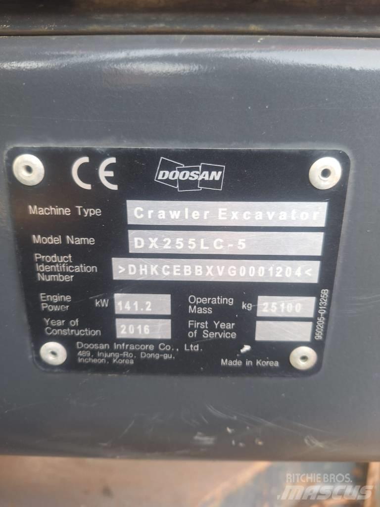 Doosan DX 255 LC-5 Gravemaskiner på larvebånd