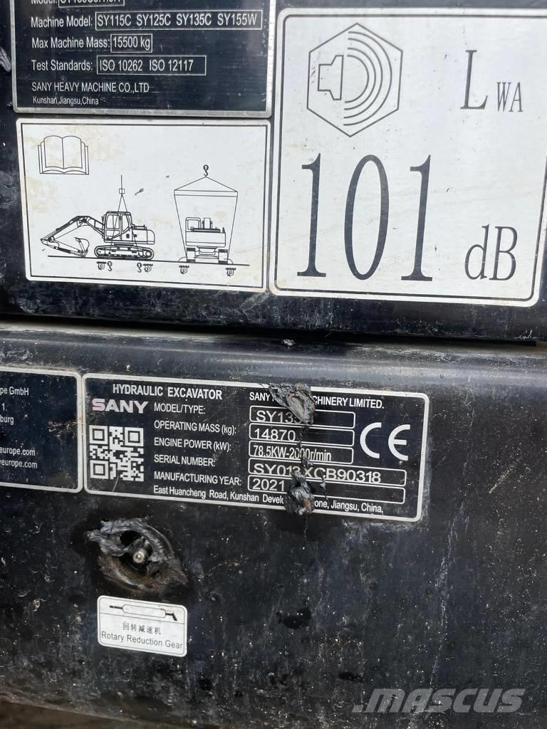 Sany SY 135 C Gravemaskiner på larvebånd