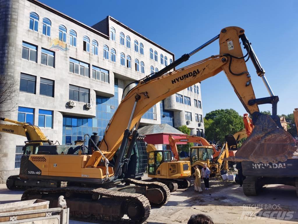 Hyundai 520L-9 VS Gravemaskiner på larvebånd