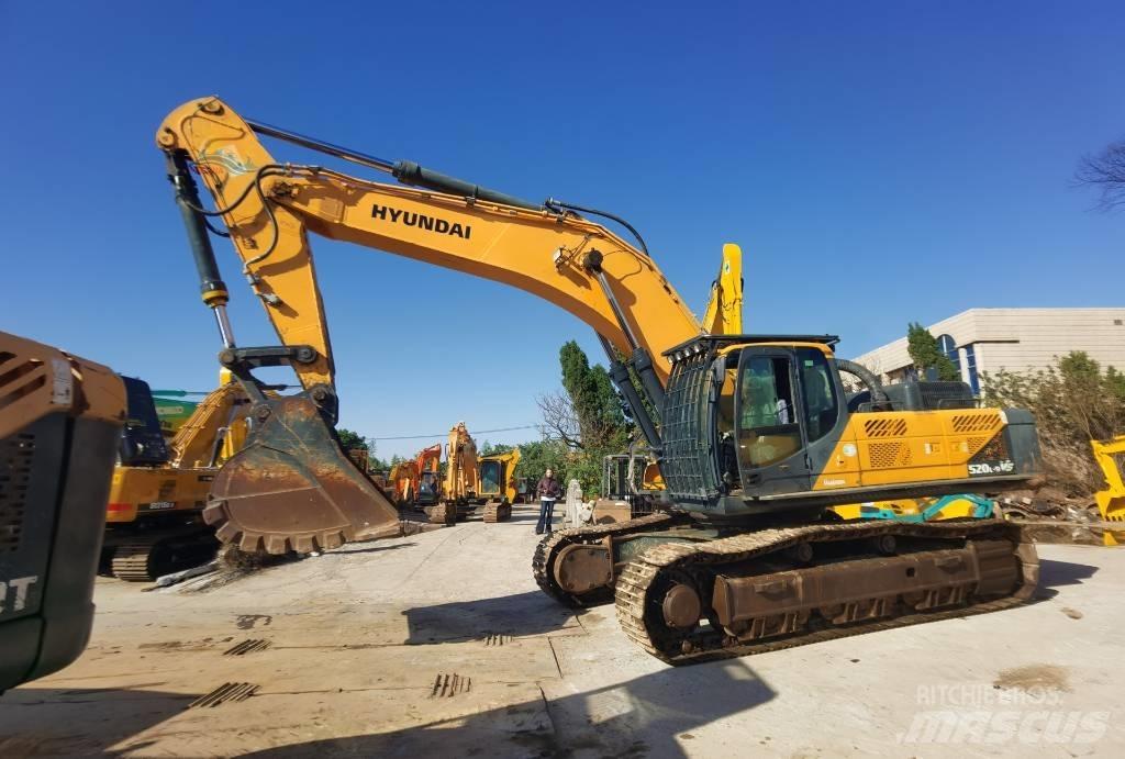 Hyundai 520L-9 VS Gravemaskiner på larvebånd