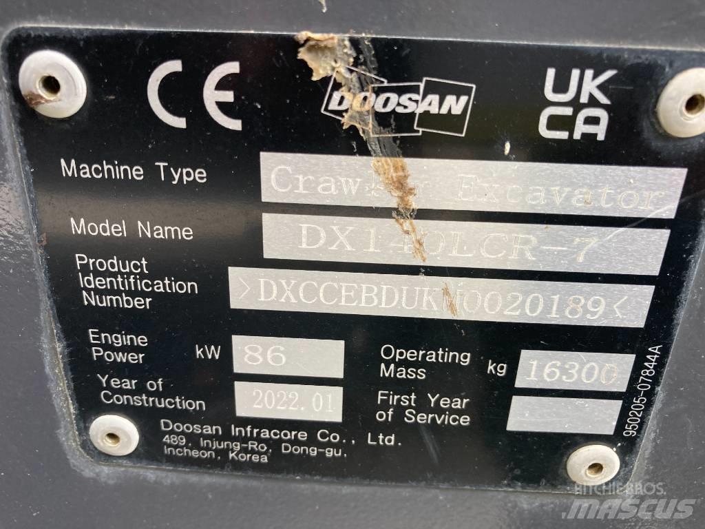 Doosan DX 140 LCR-7 Gravemaskiner på larvebånd