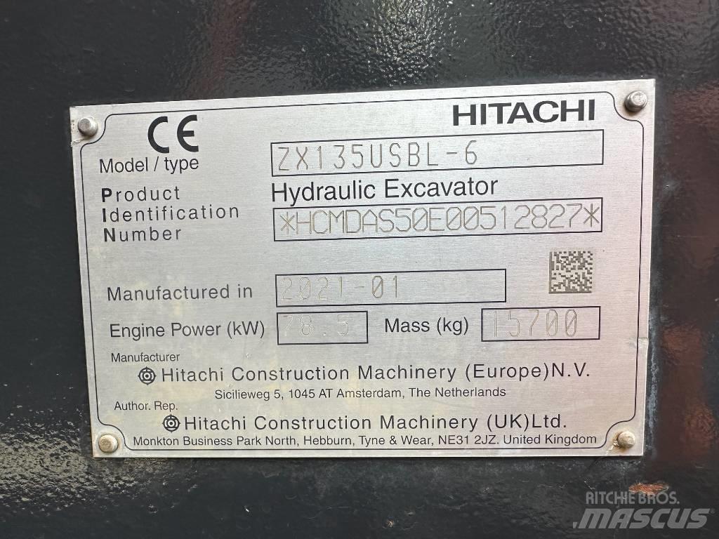 Hitachi ZX 135 US-6 Gravemaskiner på larvebånd