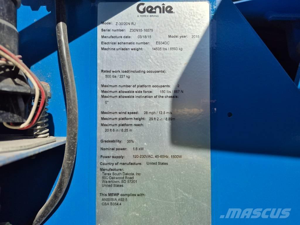 Genie Z 30/20 N Bomlifte med knækarm