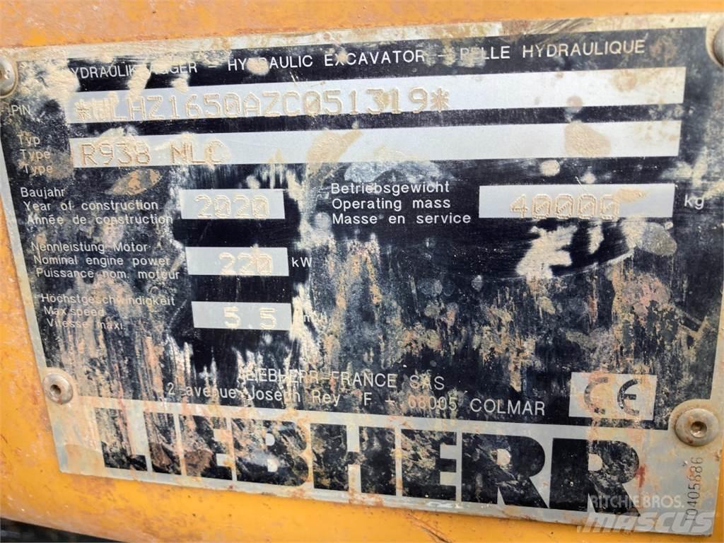 Liebherr R938 Gravemaskiner på larvebånd