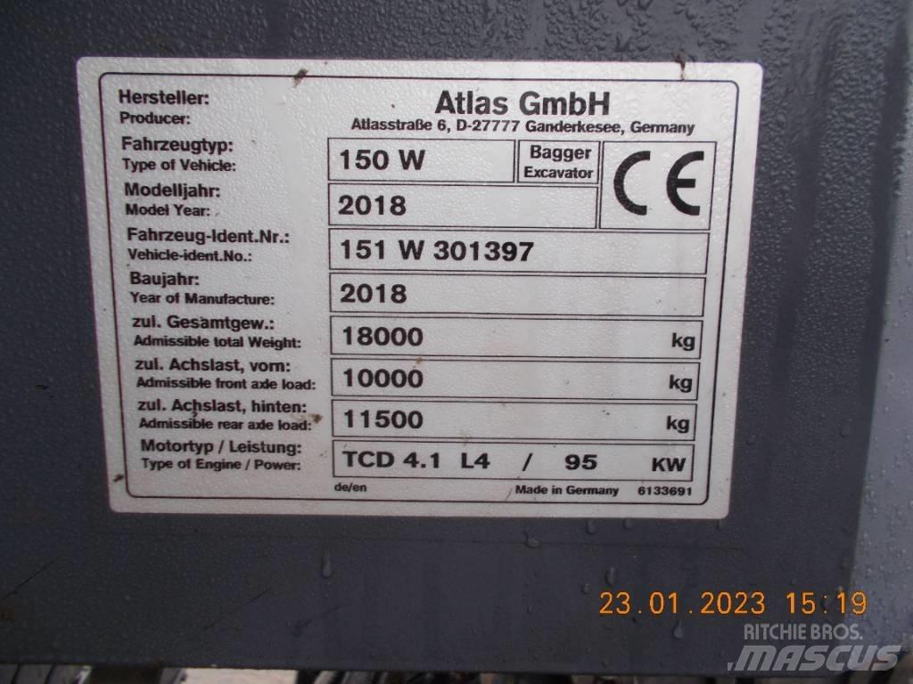 Atlas 150 W Gravemaskiner på hjul