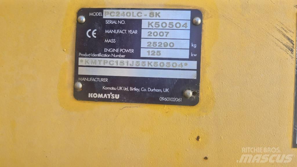 Komatsu PC240LC-8K Gravemaskiner på larvebånd