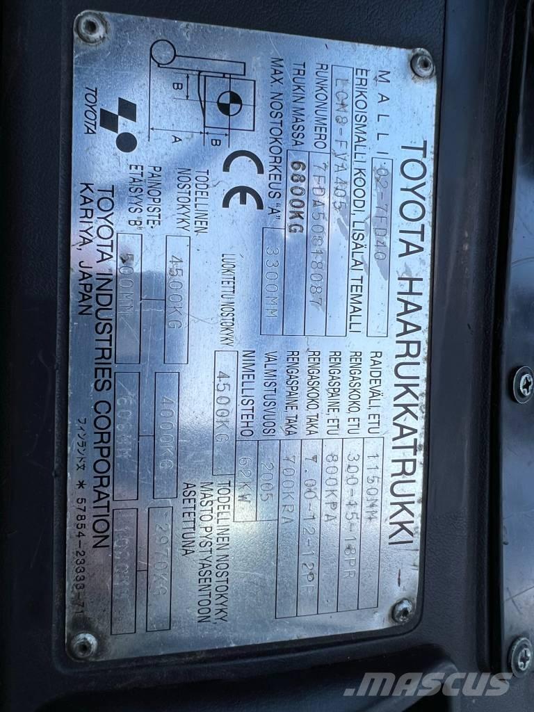 Toyota 02-7 FD 40 Diesel gaffeltrucks