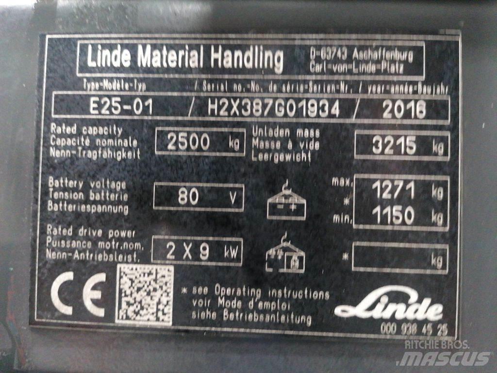 Linde E25-01 El gaffeltrucks