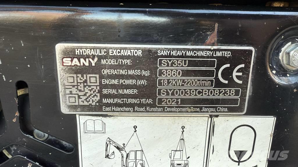 Sany SY 35 U Minigravemaskiner