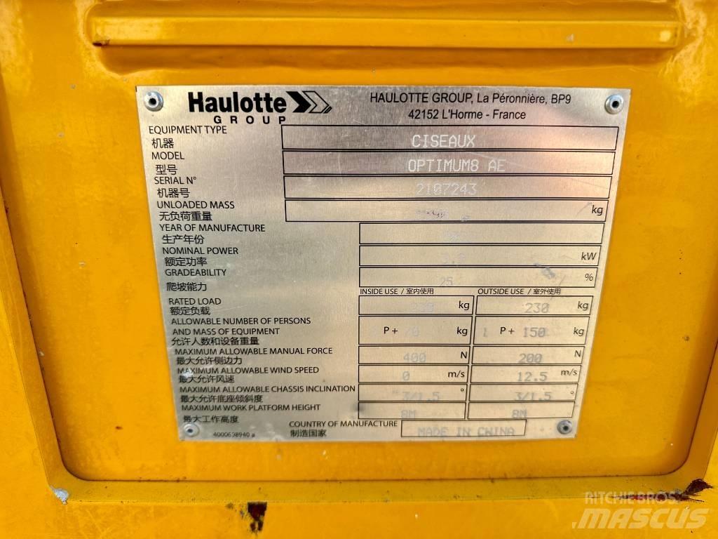 Haulotte OPTIMUM 8 Saxlifte