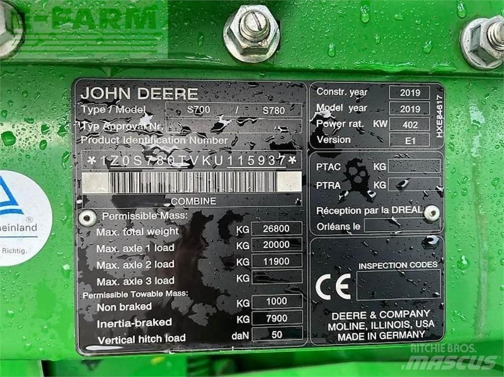 John Deere s 780i Mejetærskere