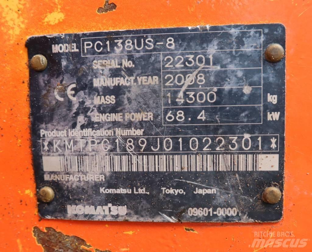 Komatsu PC138US-8 Gravemaskiner på larvebånd