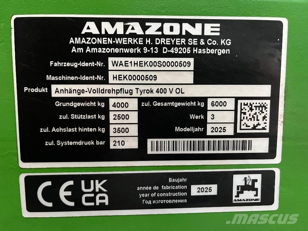 Amazone Tyrok 400 VS Vendeplove