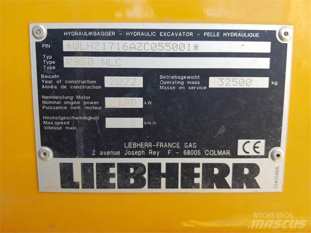 Liebherr R930 Gravemaskiner på larvebånd