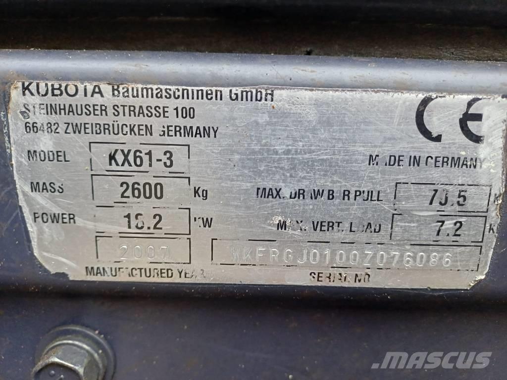 Kubota KX 61-3 Minigravemaskiner