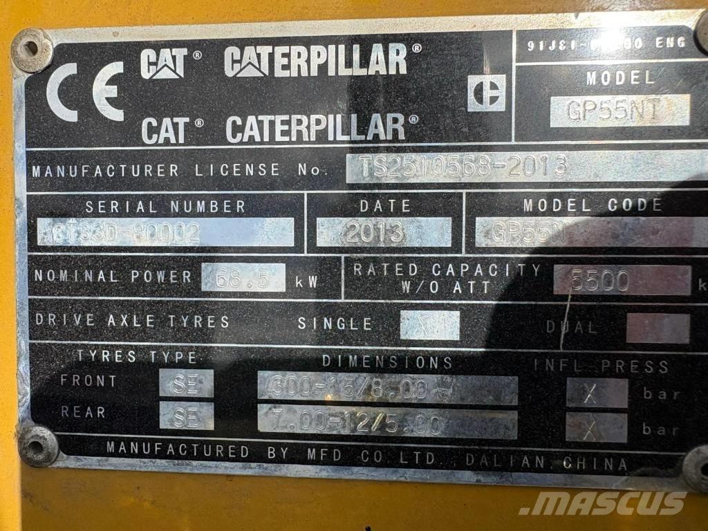 CAT GP55NT LPG gaffeltrucks