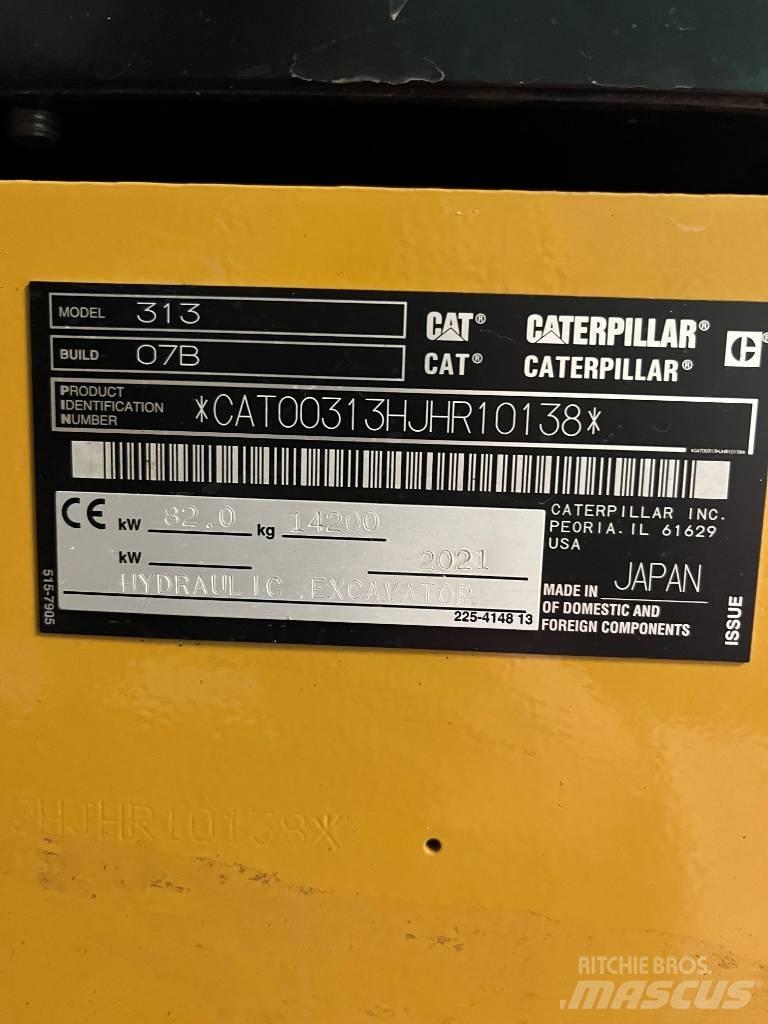 CAT 313 Next Gen Gravemaskiner på larvebånd