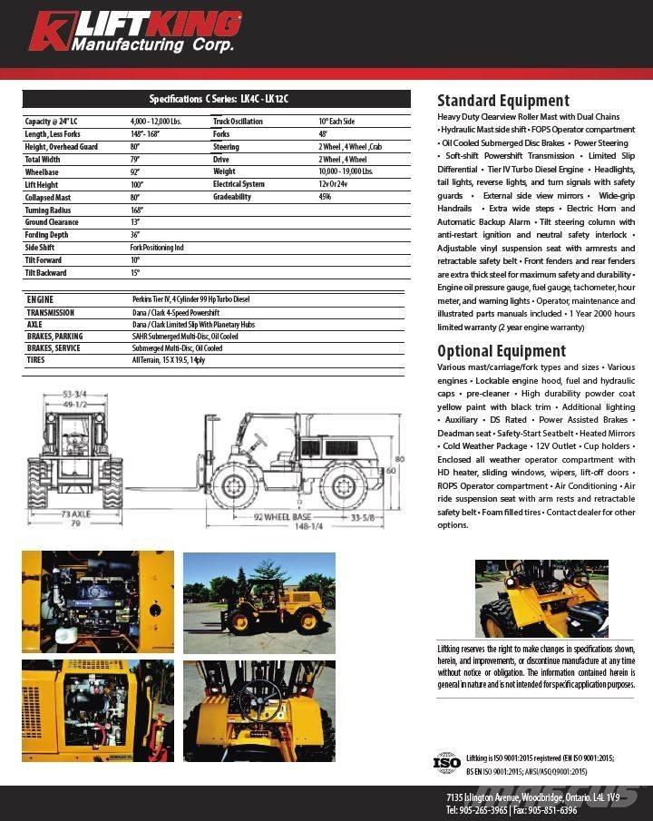 Liftking LK12C Terrængående gaffeltruck