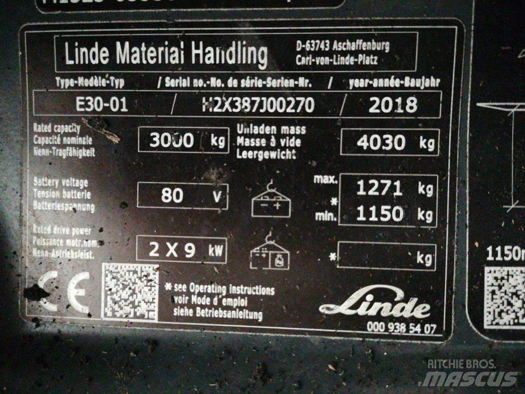 Linde E30-01 El gaffeltrucks