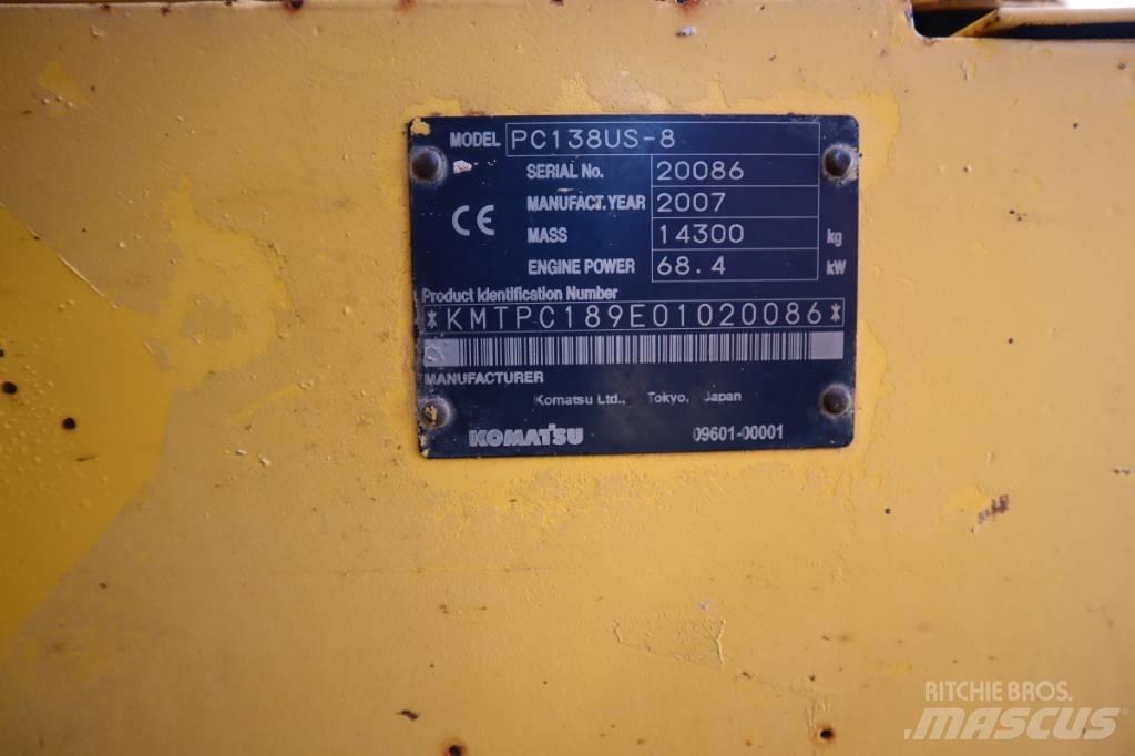 Komatsu PC138US-8 Gravemaskiner på larvebånd