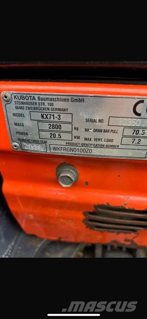 Kubota KX 71-3 Minigravemaskiner