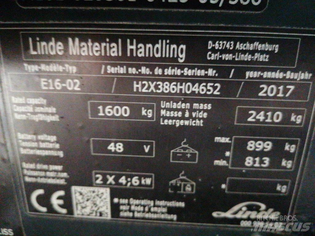 Linde E16-02 El gaffeltrucks