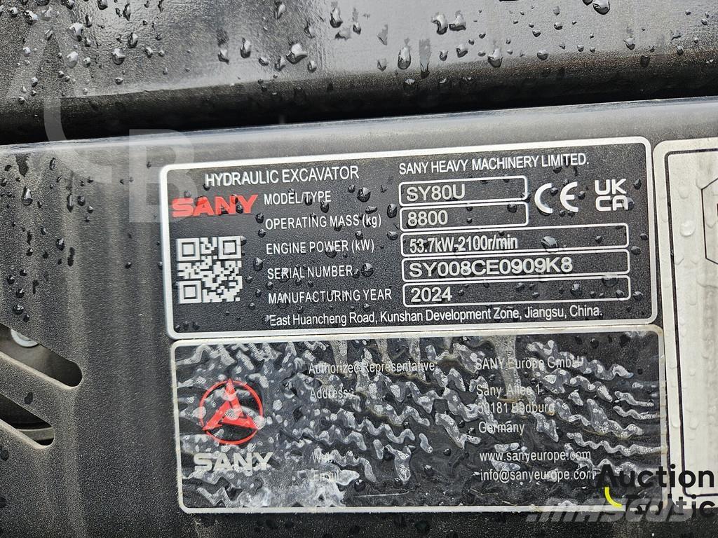 Sany SY80U Midi-gravemaskiner 7t - 12t