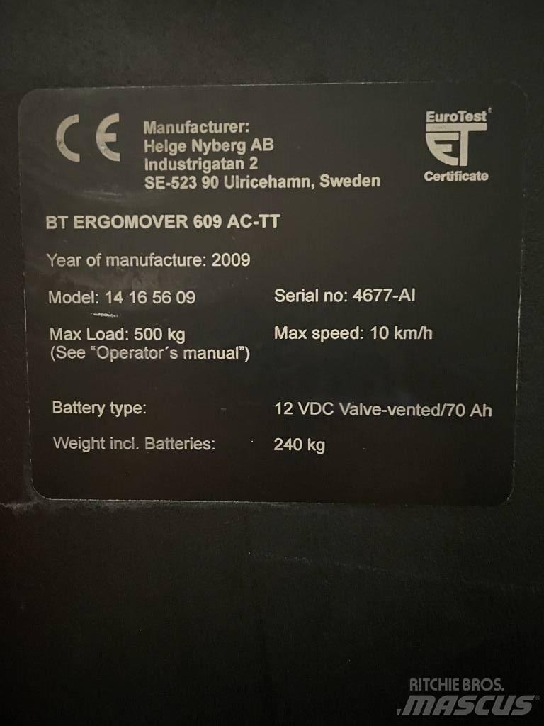 BT 609 AC TT Plukketruck, lav