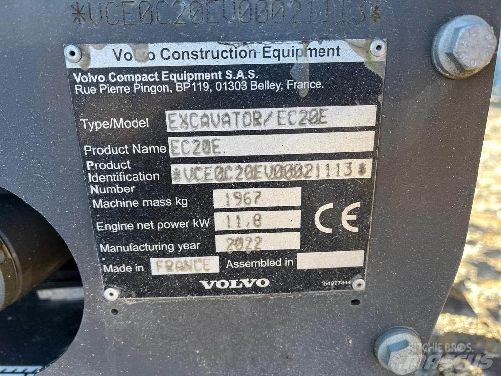 Volvo EC 20 E Minigravemaskiner