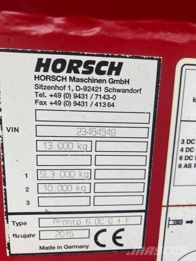 Horsch PRONTO 6DC Kombi-såmaskiner
