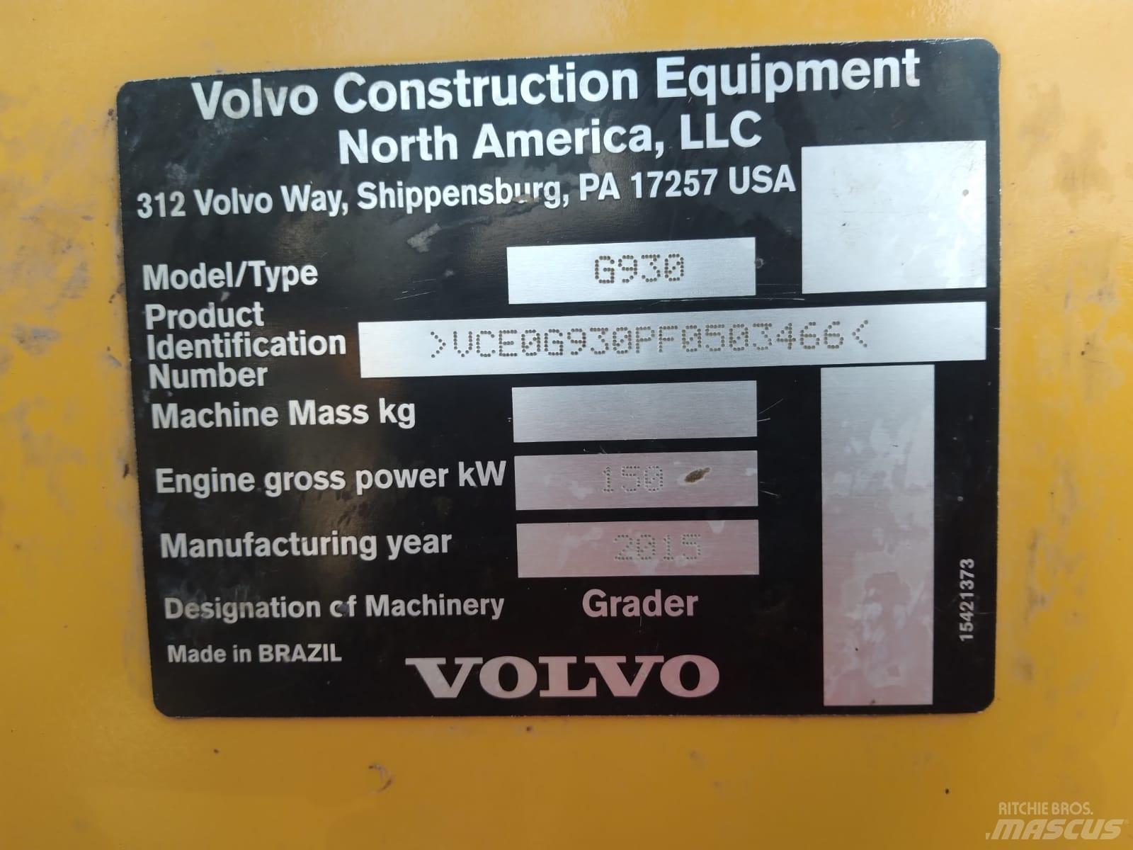 Volvo G 930 Vejhøvle / Gradere