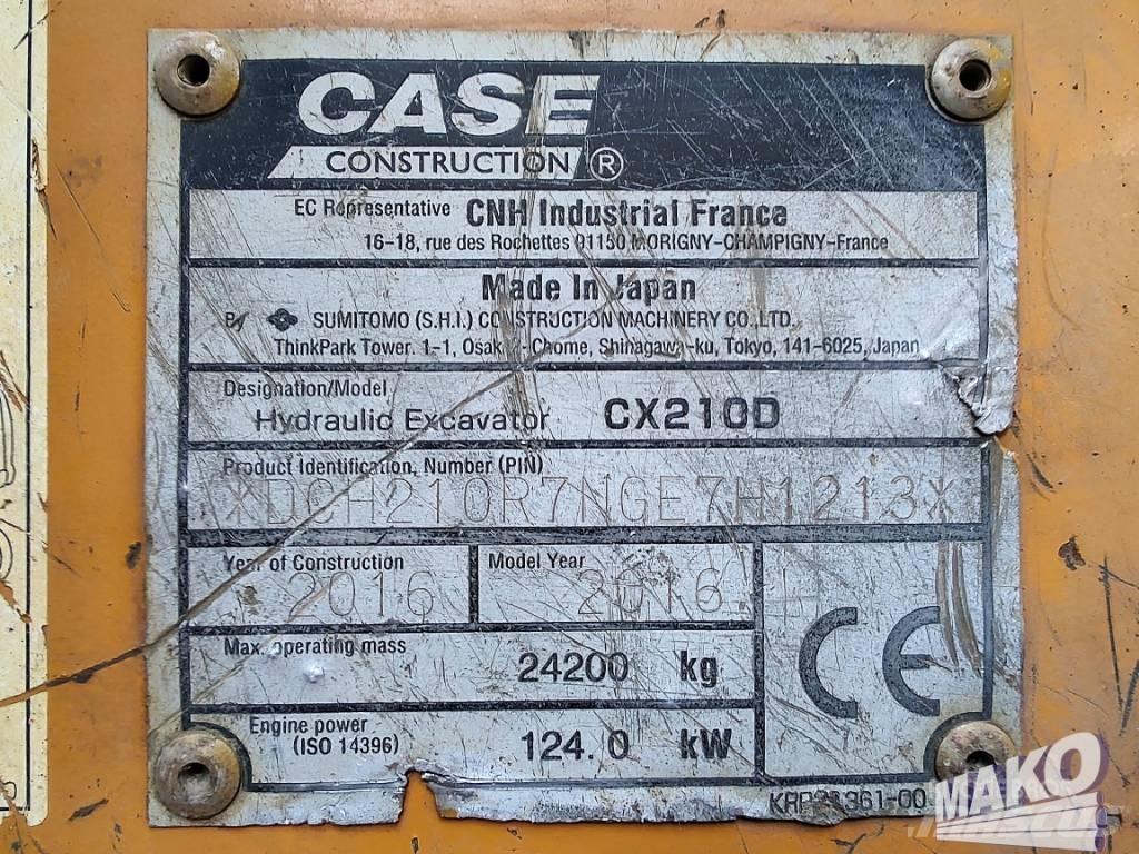 CASE CX 210 D Gravemaskiner på larvebånd