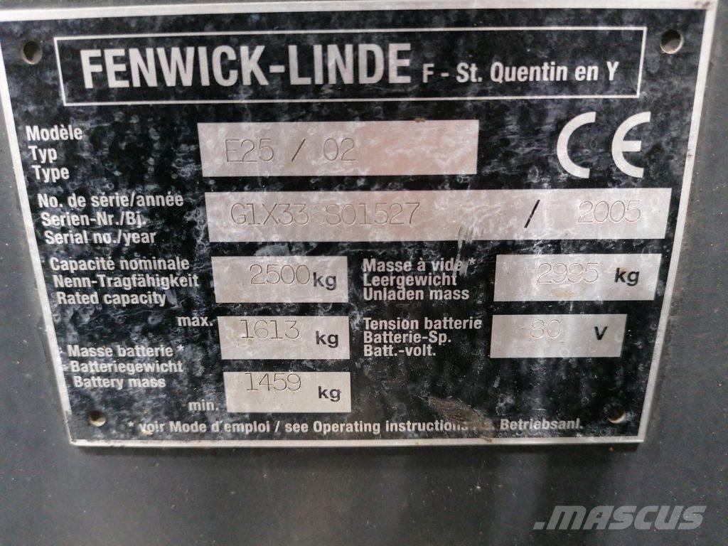 Linde E25/02 El gaffeltrucks