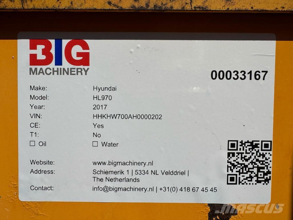 Hyundai HL970 Læssemaskiner på hjul