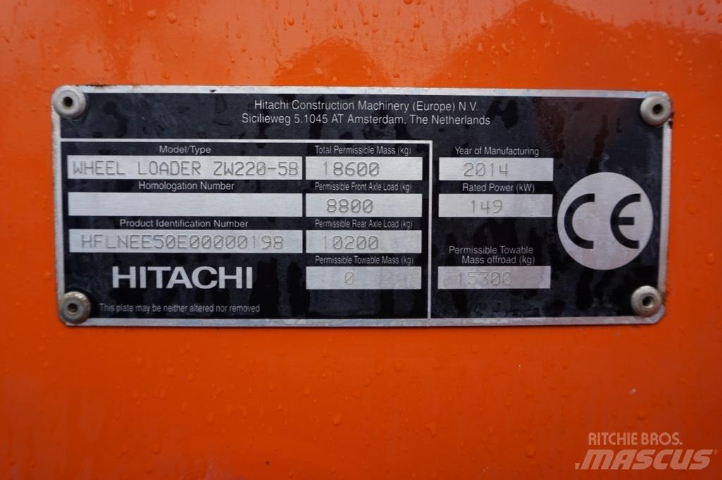 Hitachi ZW 220-5 B Læssemaskiner på hjul