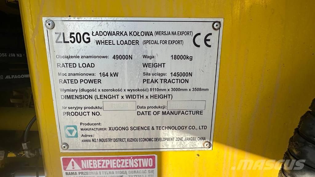 XCMG ZL 50 G Læssemaskiner på hjul