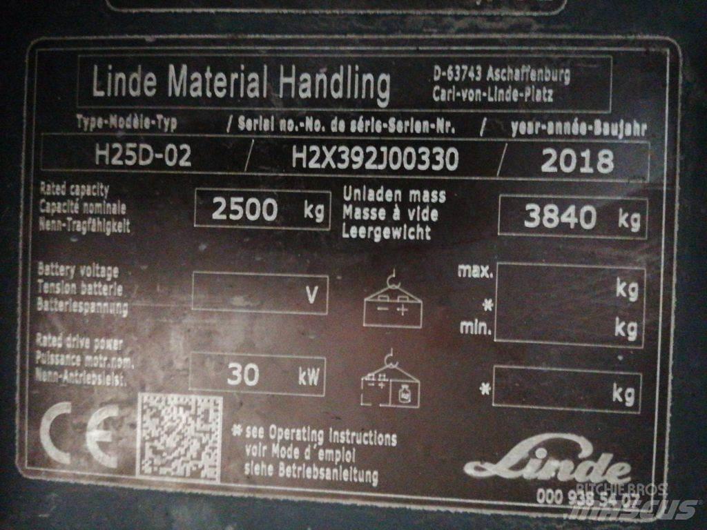 Linde H25D-02 Diesel gaffeltrucks