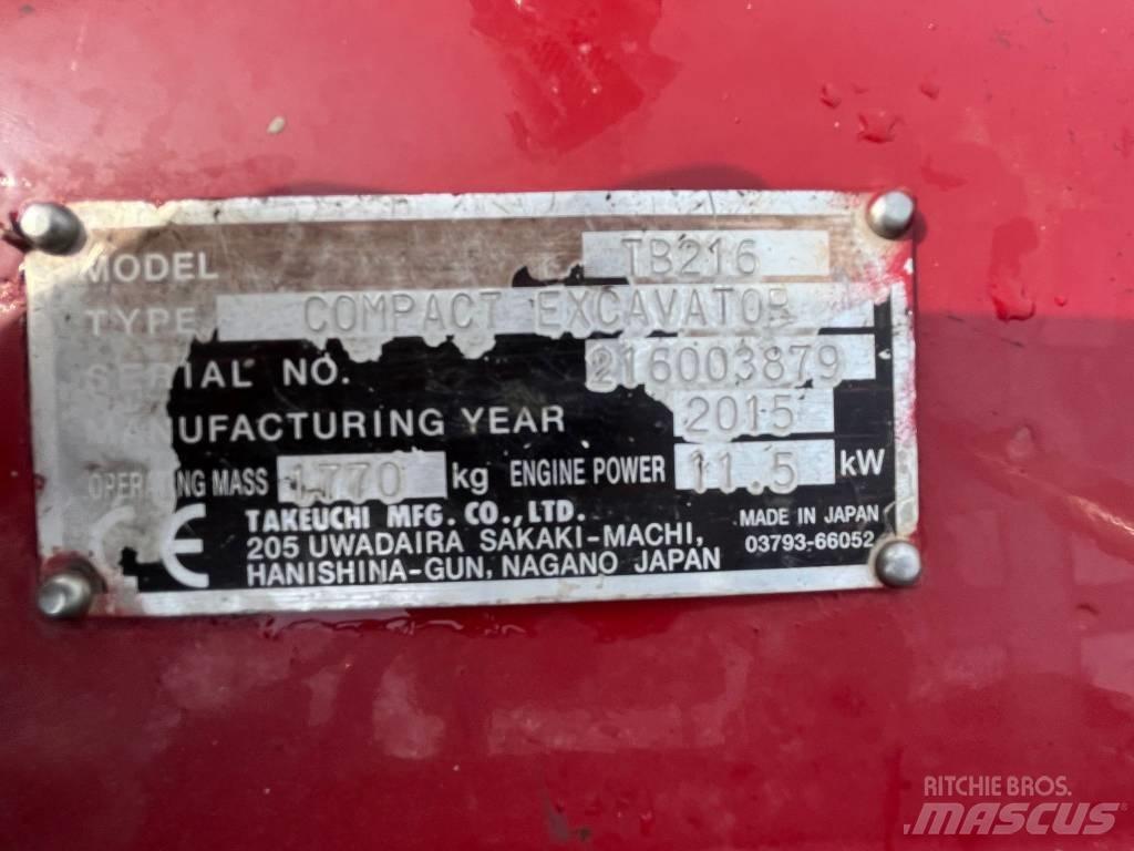 Takeuchi TB 216 Minigravemaskiner
