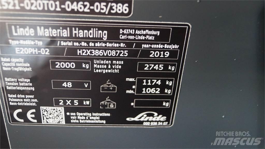 Linde E20PH El gaffeltrucks