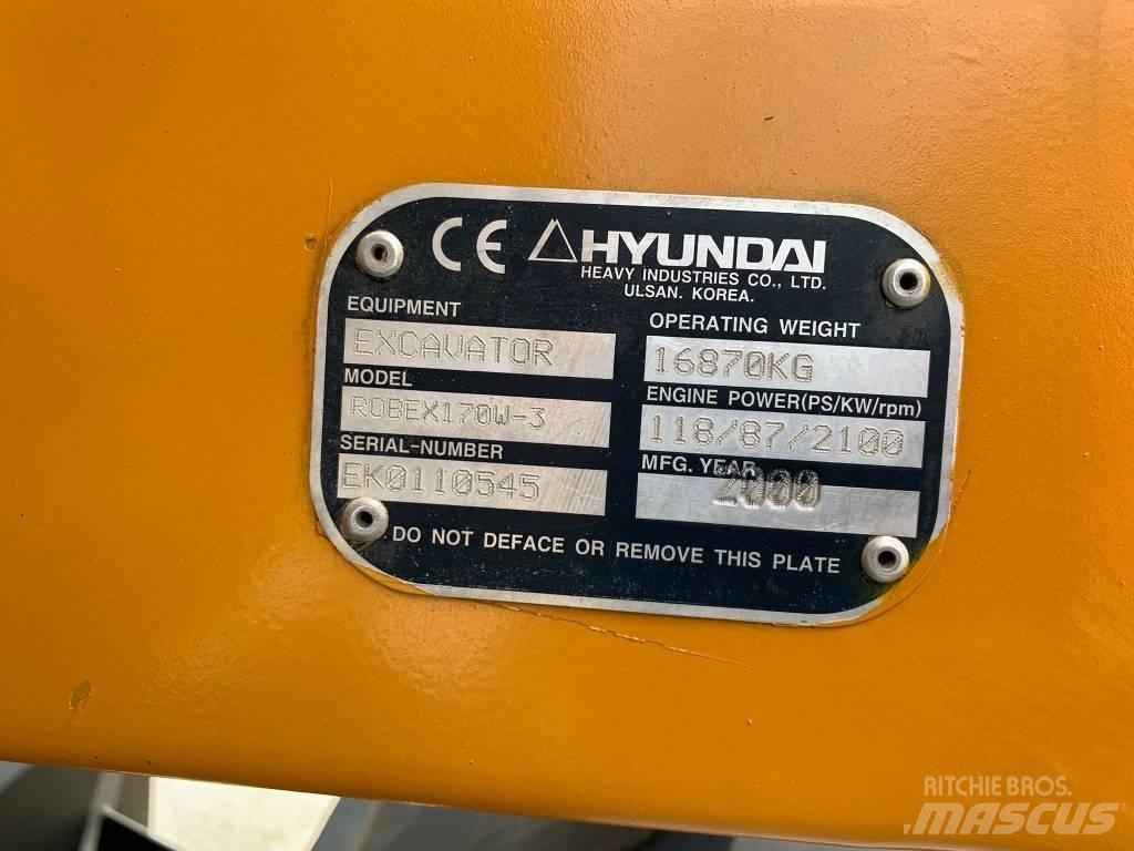 Hyundai ROBEX 170W-3 Gravemaskiner på hjul