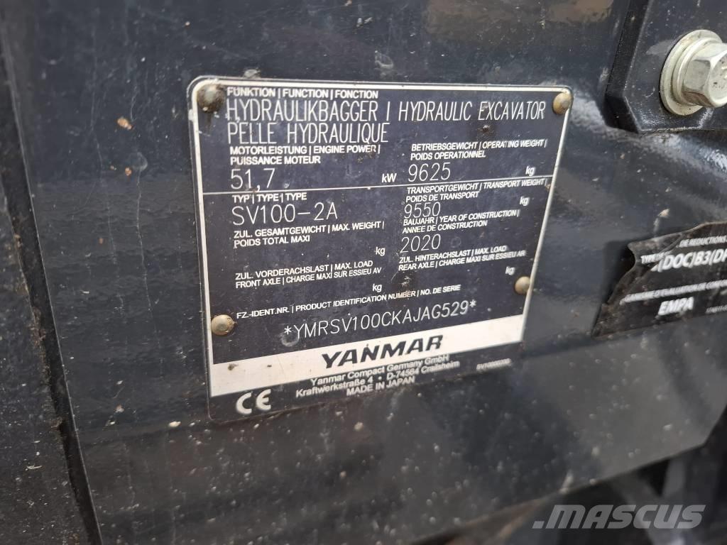 Yanmar SV 100-2A Midi-gravemaskiner 7t - 12t