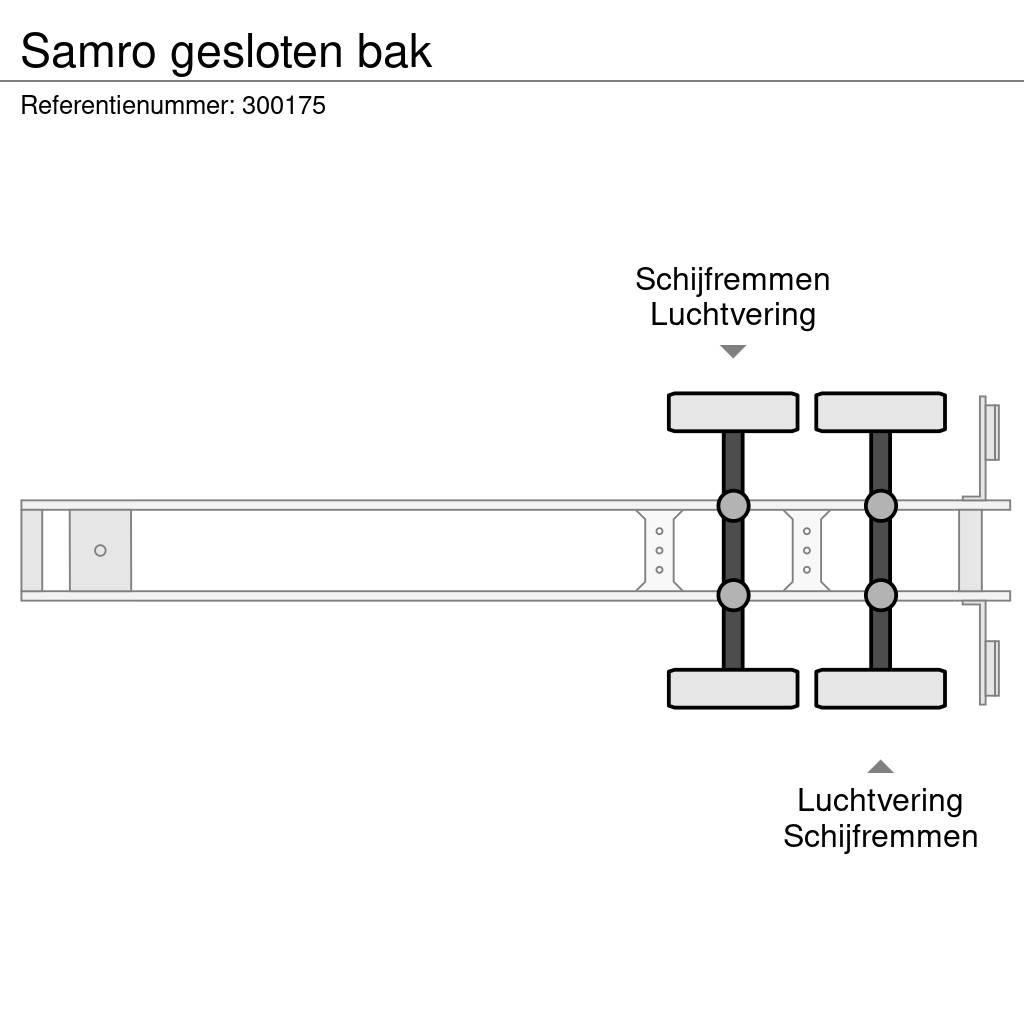 Samro gesloten bak Semi-trailer med fast kasse