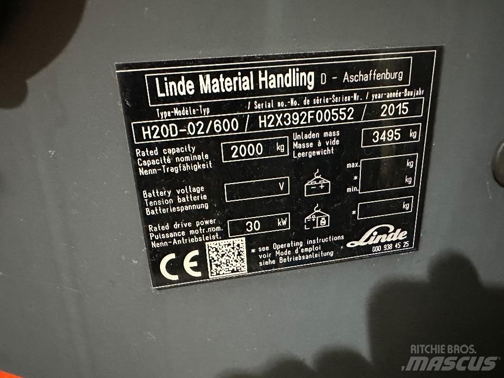 Linde H20D-02 Diesel gaffeltrucks