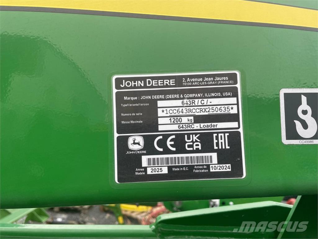 John Deere 643R Frontlæssere og gravere