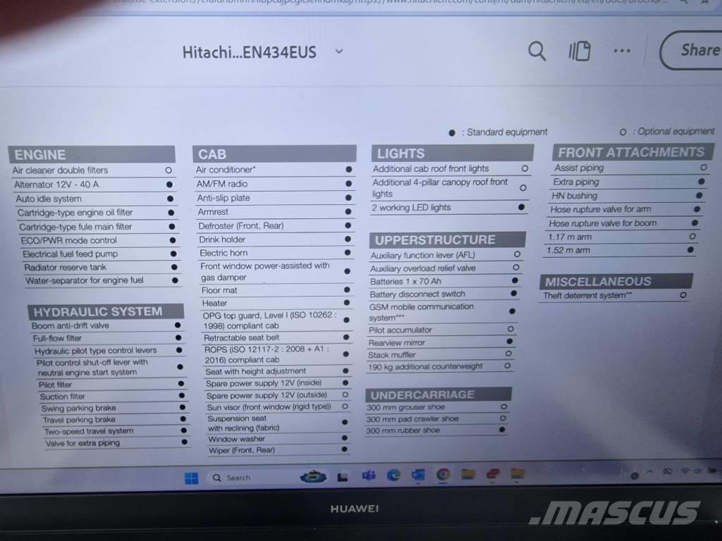 Hitachi ZX 33 U-6 Minigravemaskiner