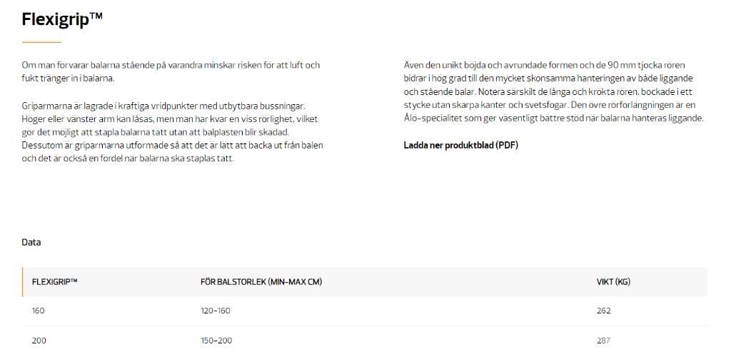 Quicke Flexigrip Tilbehør til frontlæsser
