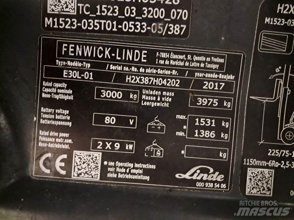Linde E30L-01 El gaffeltrucks