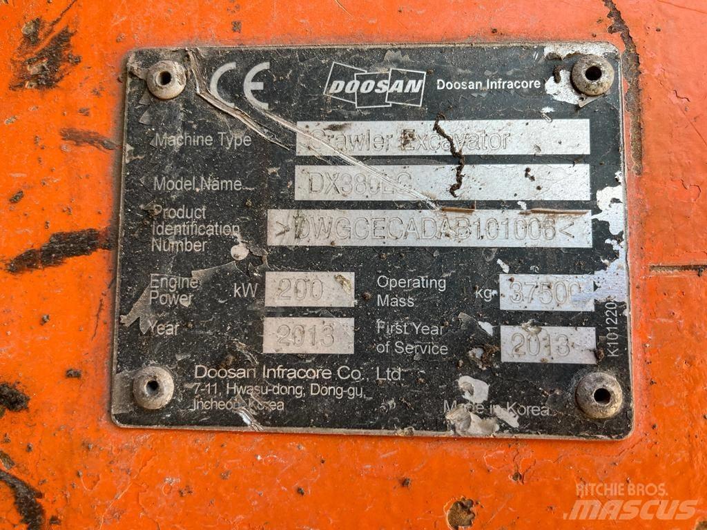 Doosan DX 380 LC Gravemaskiner på larvebånd